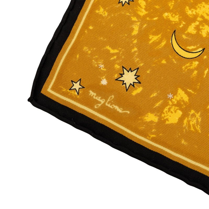 Hermes Carre 45 Petit L'annee Des Etoiles Age of Stars Scarf Brown Black — view 4