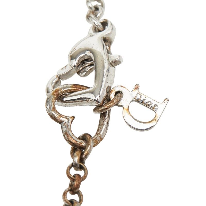 Dior Chain Pendant Silver Metal Rhinestone — view 5