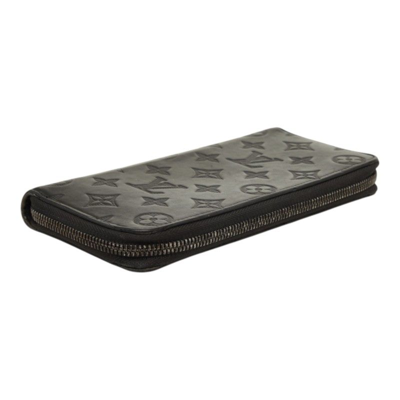 Louis Vuitton Monogram Shadow Zippy Wallet Vertical Black Leather — view 4