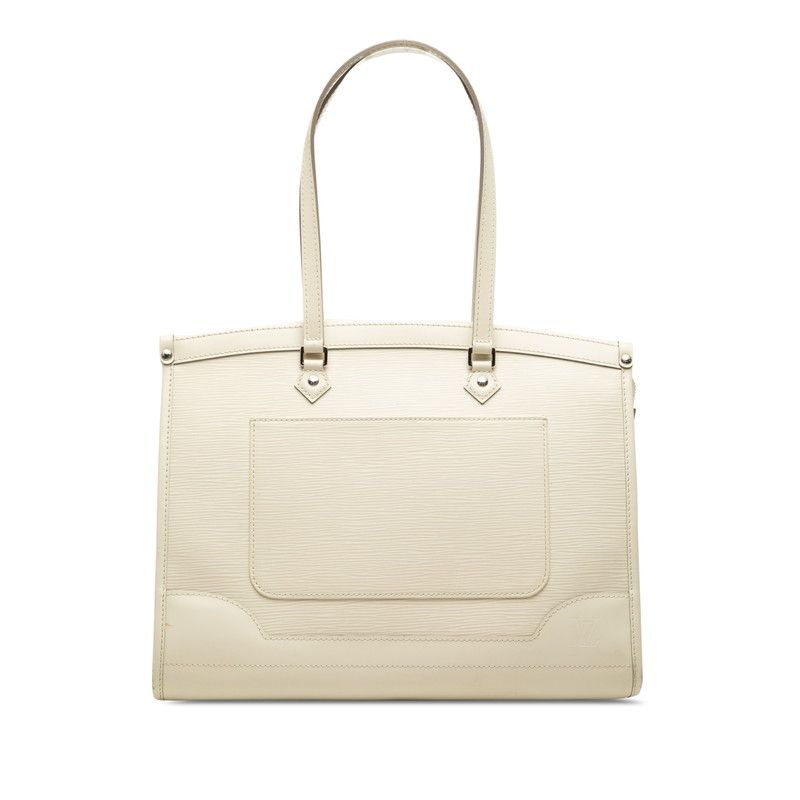 Louis Vuitton Epi Madeleine GM Tote Bag Yvoire White Leather