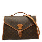 Louis Vuitton Monogram Beverly Business Shoulder Bag Brown Leather