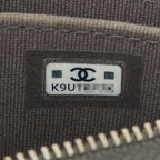 Chanel Quilted CC Logo Coin Purse Gray Lambskin — view 8