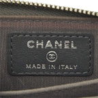 Chanel Quilted CC Logo Coin Purse Gray Lambskin — view 7