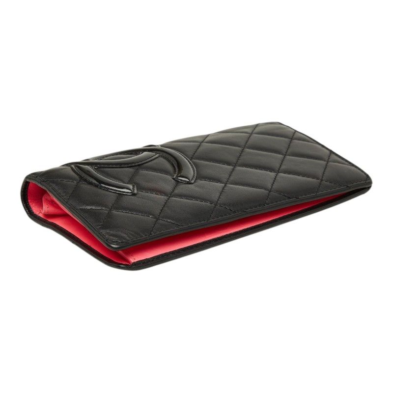 Chanel CC Logo Cambon Line Wallet Black Leather — view 4