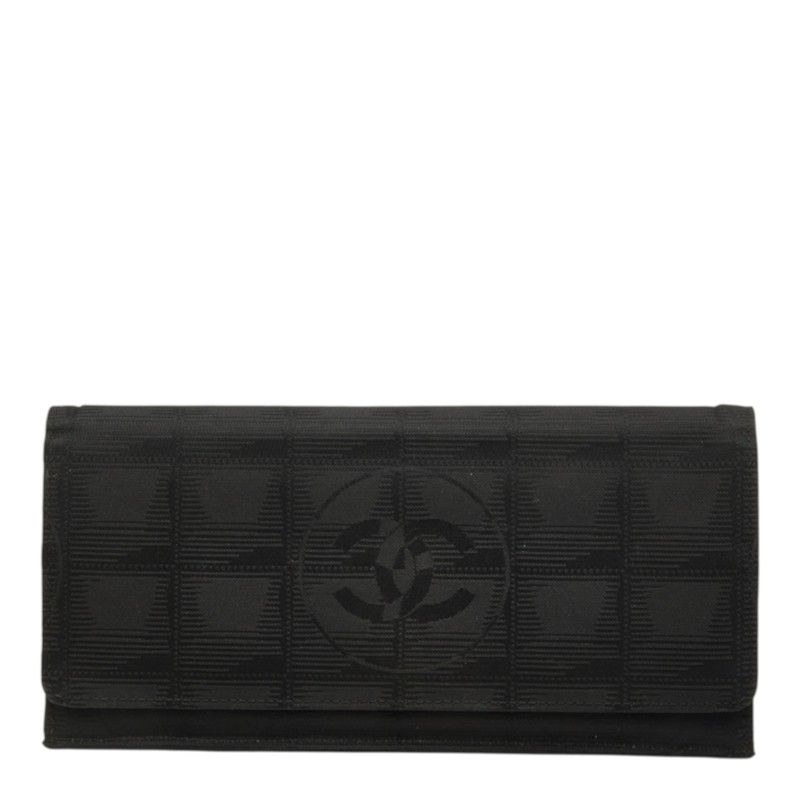 Chanel New Travel Line Wallet Black Nylon