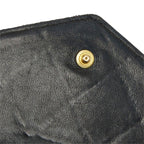 Chanel CC Logo Bicolor Bifold Wallet Black Leather — view 7