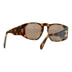 Chanel CC Logo Sunglasses Brown Acetate Eyewear — view 2