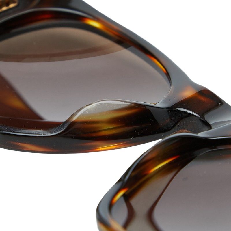 Chanel CC Logo Sunglasses Brown Acetate Eyewear — view 5