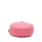 Chanel Quilted CC Logo Crossbody Chain Shoulder Bag Pink Lambskin — view 3
