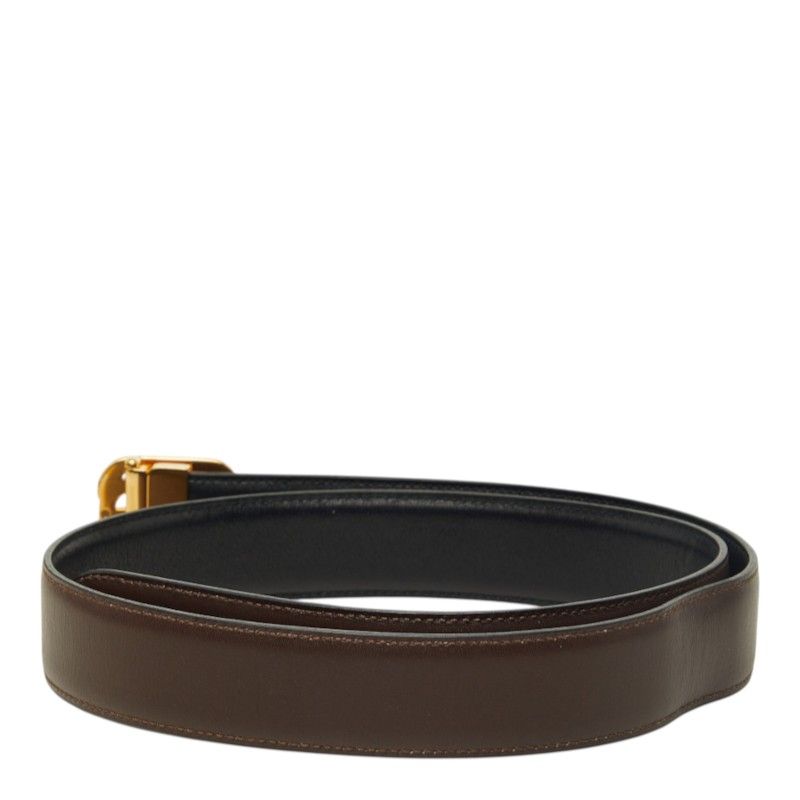 Gucci Interlocking Reversible Belt Brown Leather — view 3