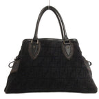 Fendi Etnico Tote Shoulder Bag Zucca Pattern Black — view 3