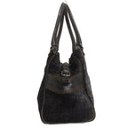 Fendi Etnico Tote Shoulder Bag Zucca Pattern Black — view 2