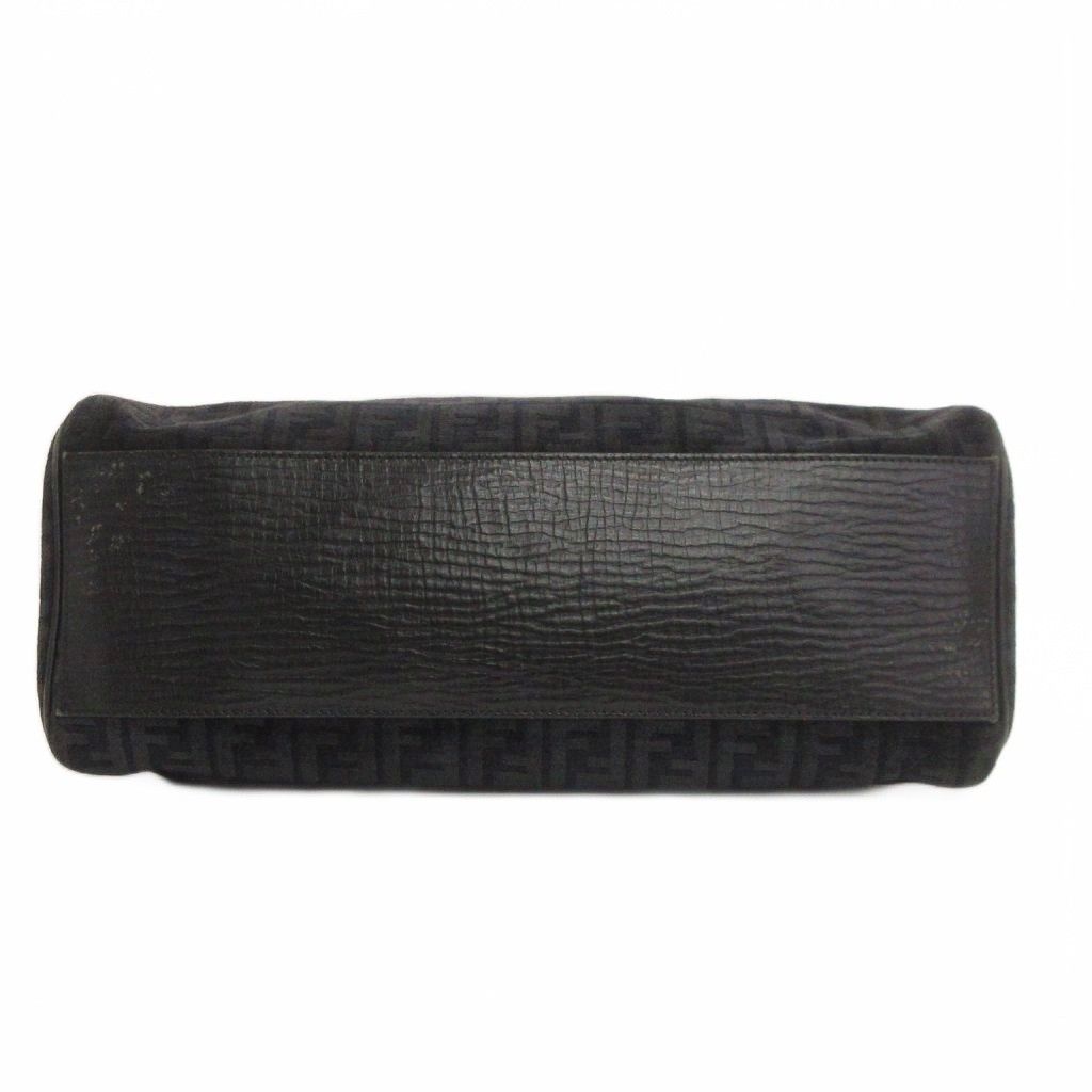 Fendi Etnico Tote Shoulder Bag Zucca Pattern Black — view 4