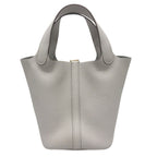 Hermes Handbag Picotin Lock PM 18 PM Taurillon Clemence White — view 2
