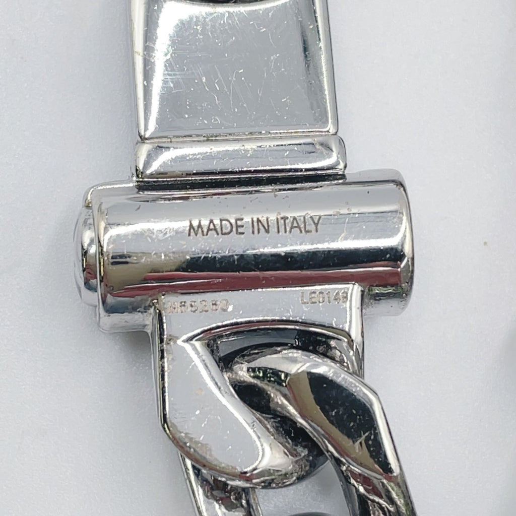 Louis Vuitton Bracelet Chain Links Patches Metal Enamel Color Stone Silver — view 5
