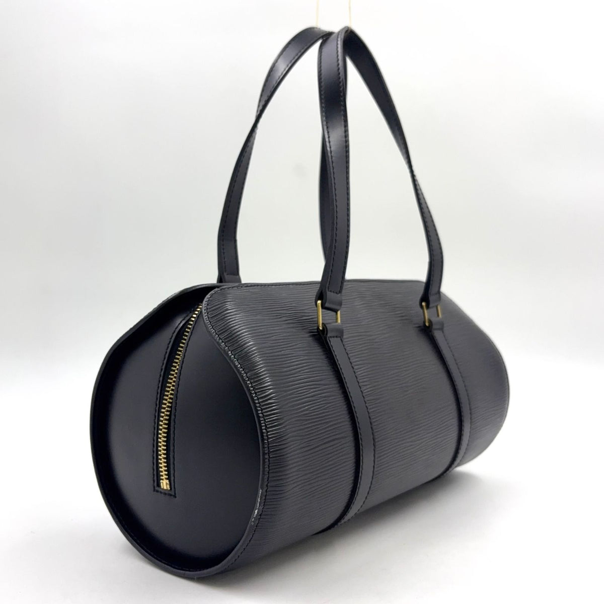 Louis Vuitton Souflo Epi Noir Leather Black Handbag Gold — view 2