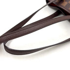 Louis Vuitton Marais Damier Ebene Leather Brown Tote Bag Gold — view 7