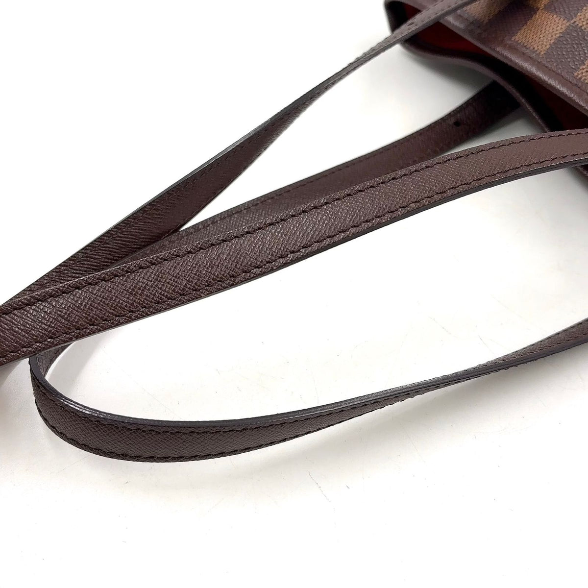 Louis Vuitton Marais Damier Ebene Leather Brown Tote Bag Gold — view 7