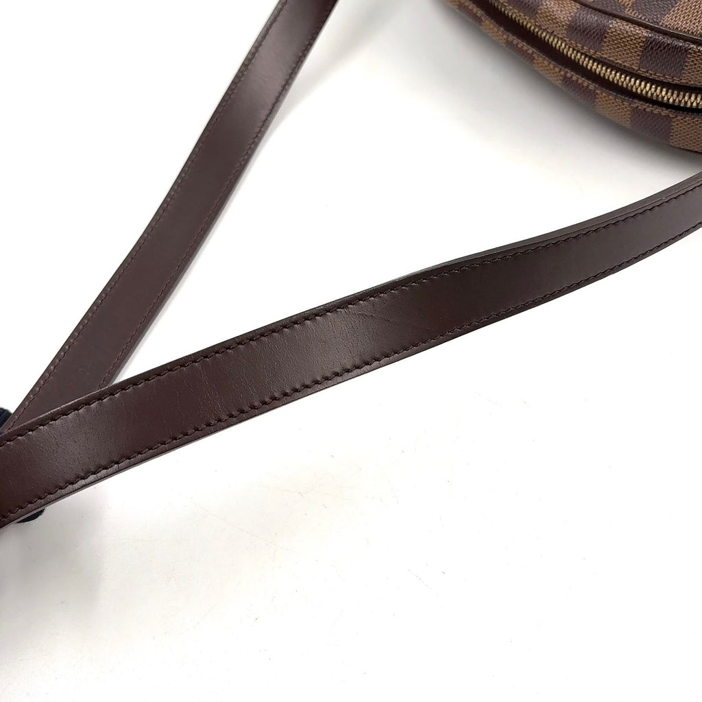Louis Vuitton Ipanema GM Damier Ebene Leather Brown Shoulder Bag Gold — view 5