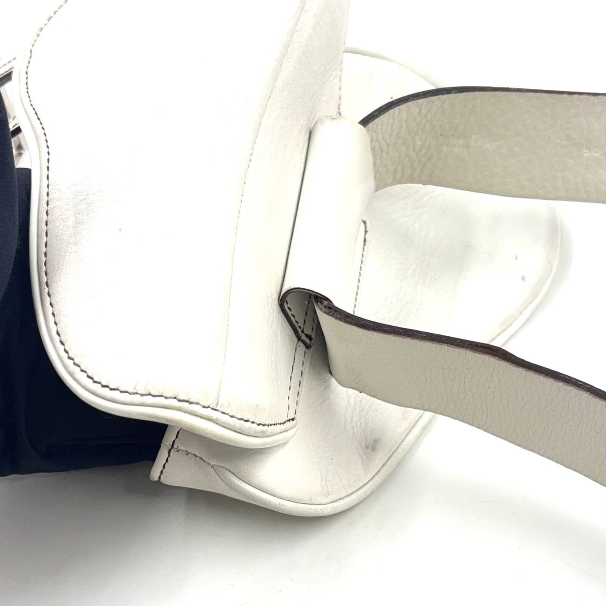 Dior Saddle Leather White Belt Bag Silver — view 6