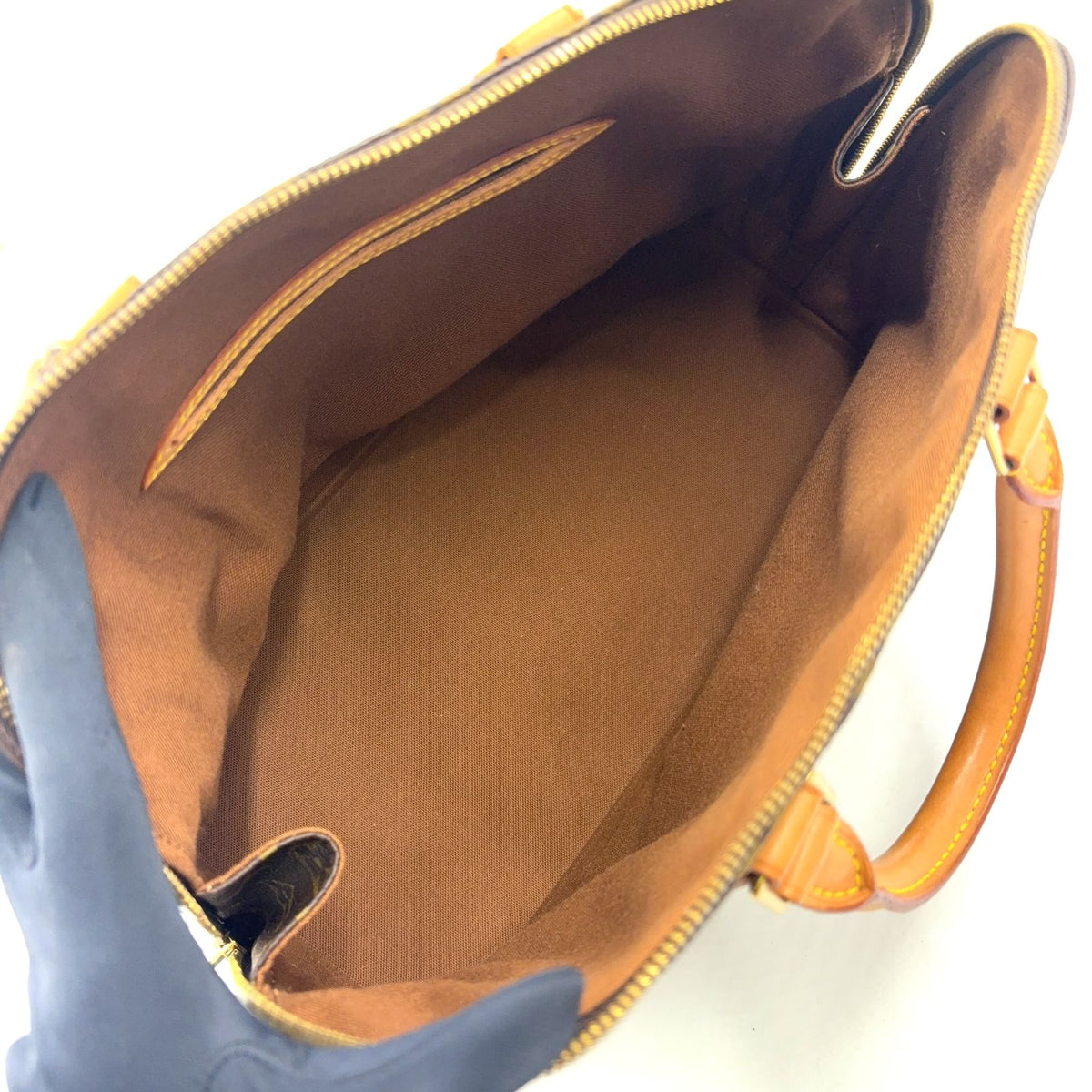 Louis Vuitton Alma PM Monogram Leather Brown Light Handbag Gold — view 3