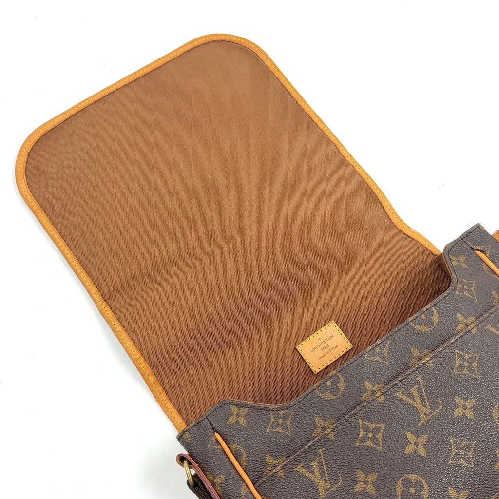 Louis Vuitton Bus PM Monogram Macassar Brown Shoulder Bag Gold — view 8