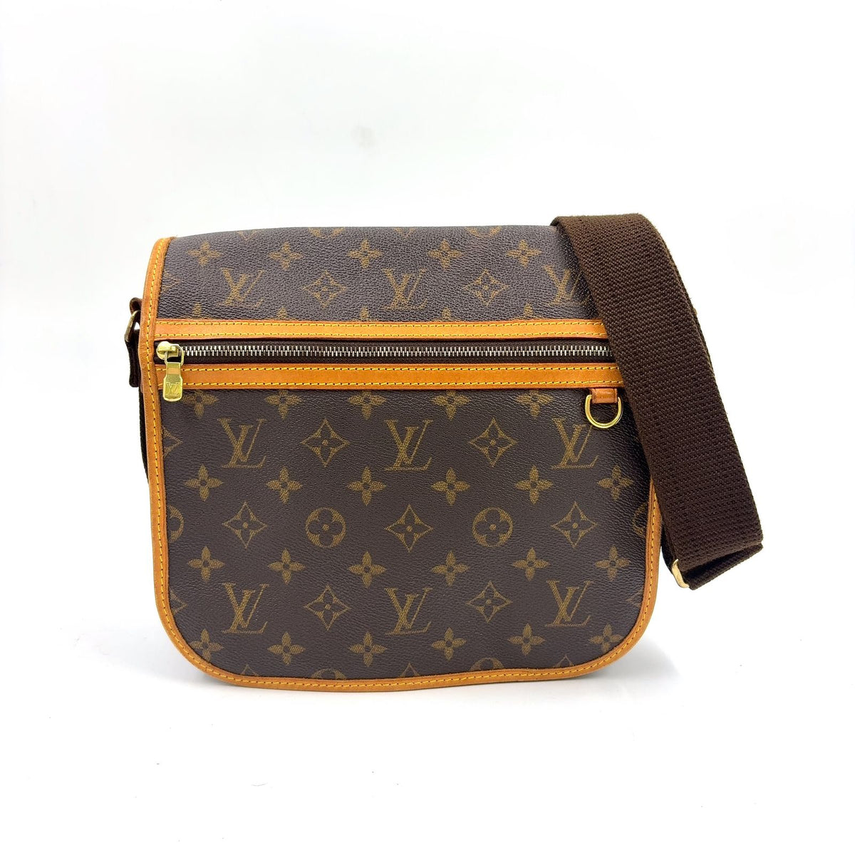 Louis Vuitton Bus PM Monogram Macassar Brown Shoulder Bag Gold