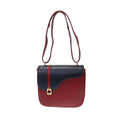 Gucci Equestrian Saddle Shoulder Bag Red Navy