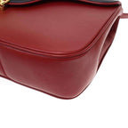Gucci Equestrian Saddle Shoulder Bag Red Navy — view 7