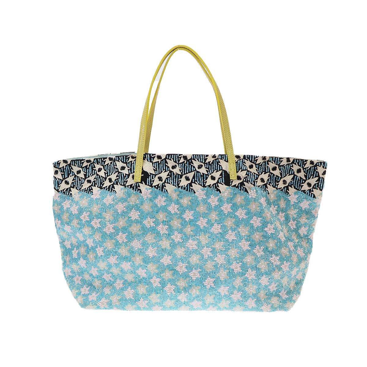 Fendi Beaded Embroidery Tote Bag Blue