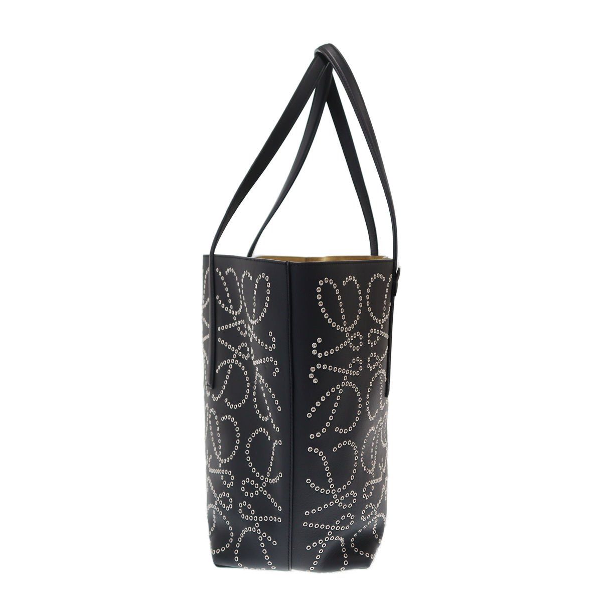 Loewe Anagram Studded Leather Tote Bag Black — view 3