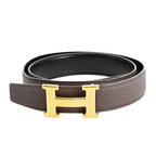Hermes Belt Guilloche Brown