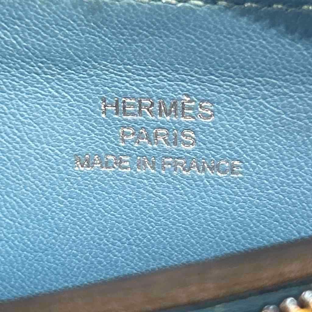 Hermes Pouch Leather Yellow — view 7