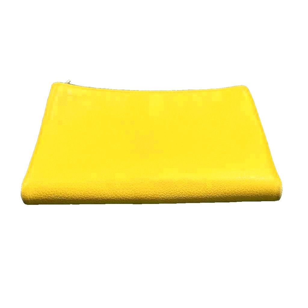 Hermes Pouch Leather Yellow — view 4