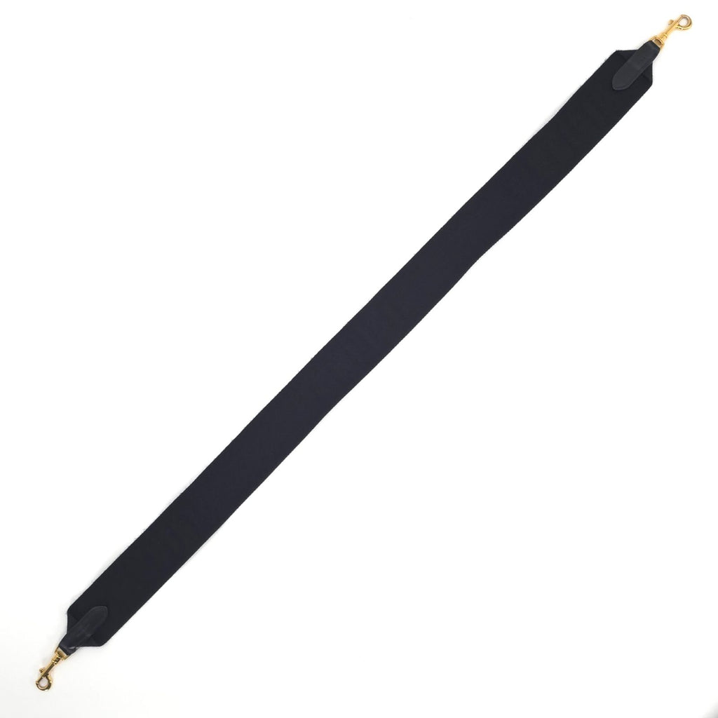 Celine Logo Shoulder Strap 106.5 Black Beige Color Wool Jacquard Weave Gold — view 2