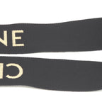 Celine Logo Shoulder Strap 106.5 Black Beige Color Wool Jacquard Weave Gold — view 7