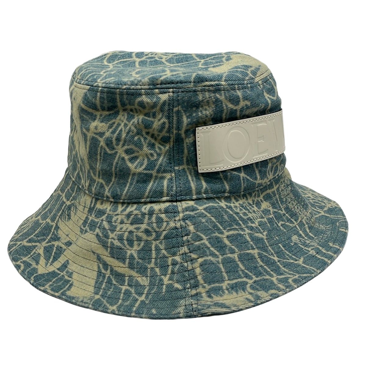 Loewe Hat 59 Light Blue Gray Leather — view 3