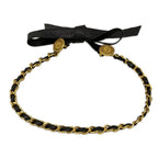 Chanel Belt Black Gold Chain Coin Leather — view 2