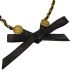 Chanel Belt Black Gold Chain Coin Leather — view 3
