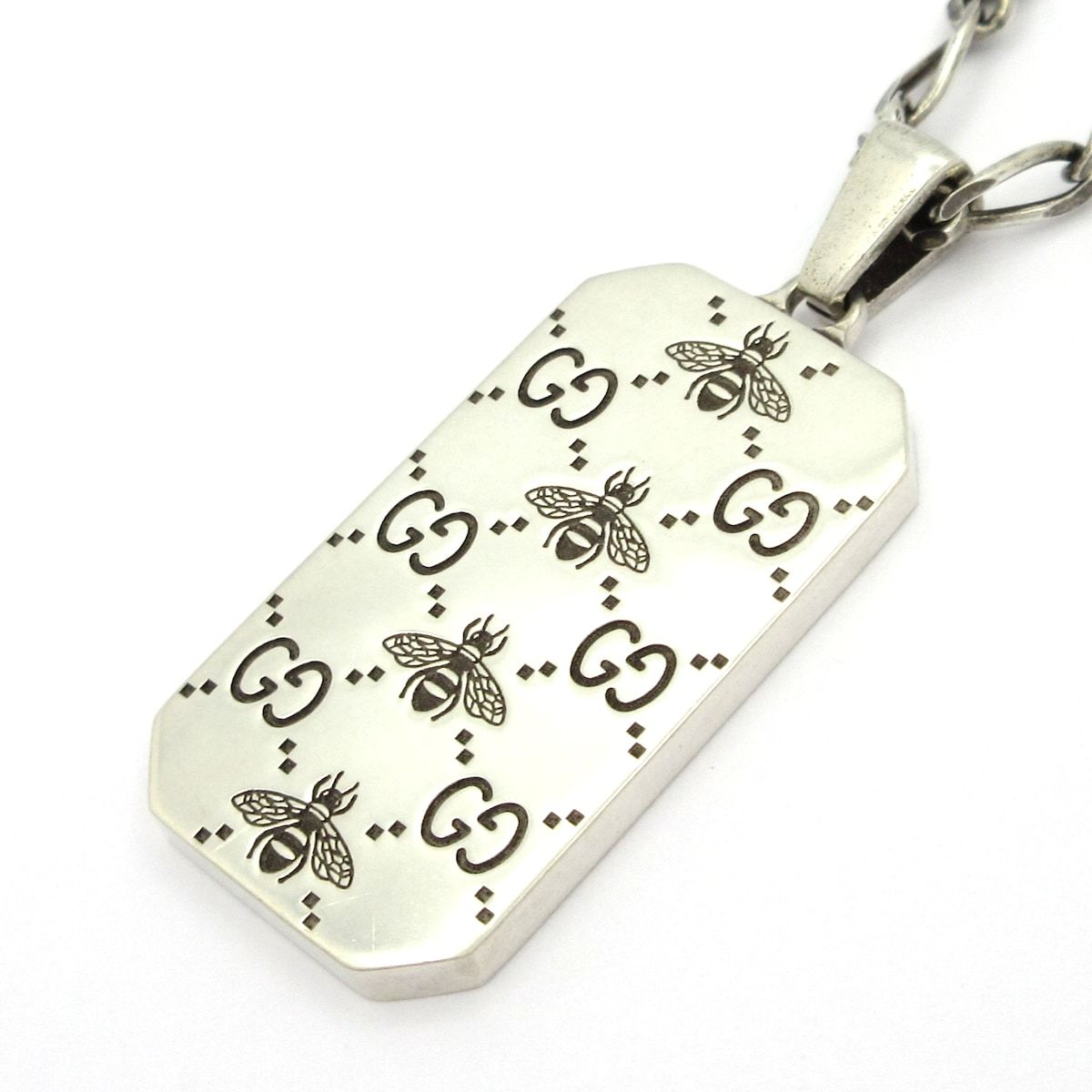 Gucci Necklace Silver Bee Plate