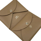 Hermes Coin Purse Calvi Duo Etoupe — view 3
