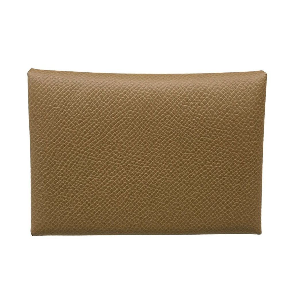 Hermes Coin Purse Calvi Duo Etoupe