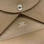 Hermes Coin Purse Calvi Duo Etoupe — view 5