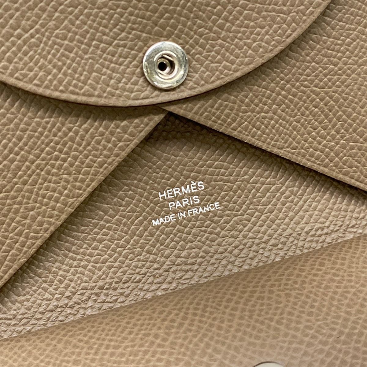 Hermes Coin Purse Calvi Duo Etoupe — view 5