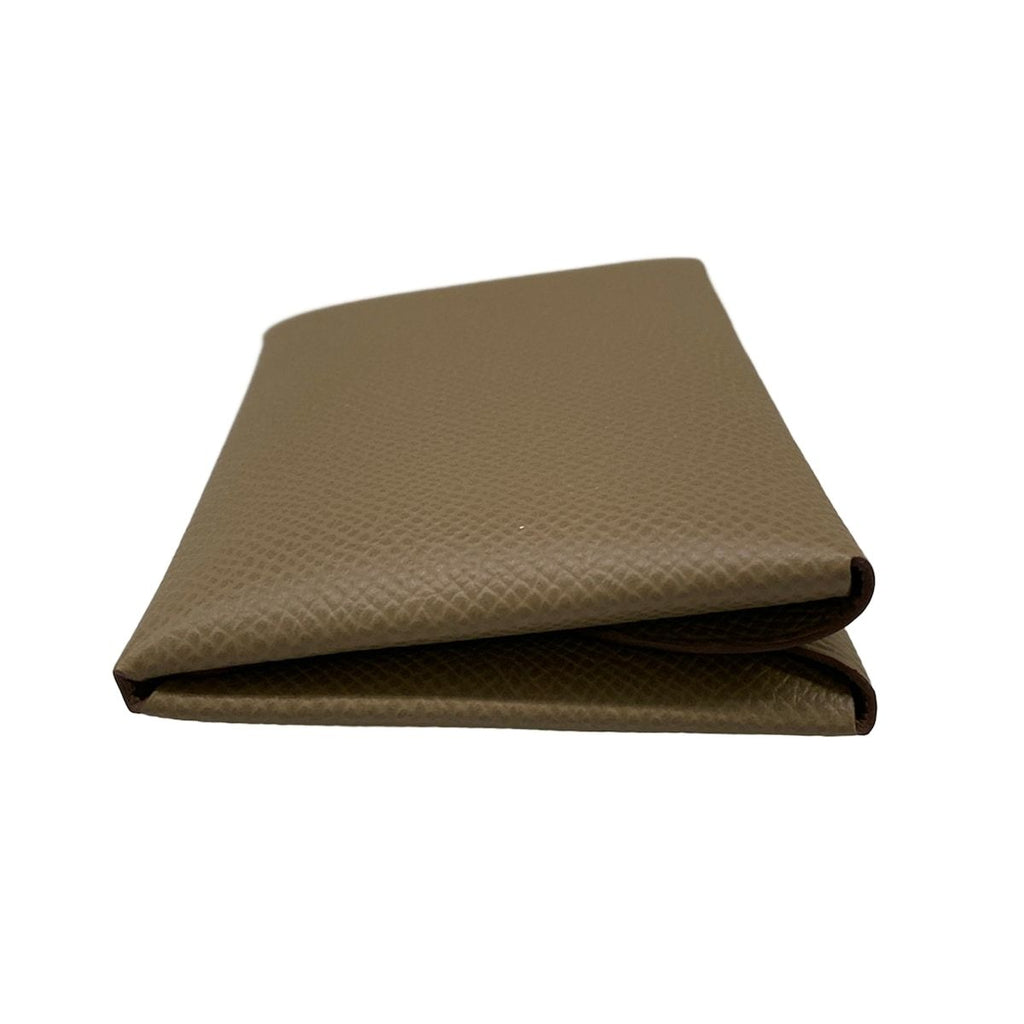 Hermes Coin Purse Calvi Duo Etoupe — view 8