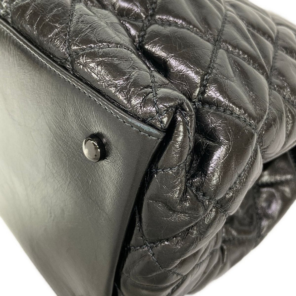 Chanel Tote Bag Chain Me Metallic Gray Shoulder Silver — view 8