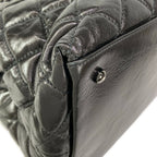 Chanel Tote Bag Chain Me Metallic Gray Shoulder Silver — view 7