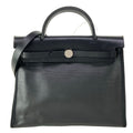 Hermes Handbag Herbag Zip PM Black Silver
