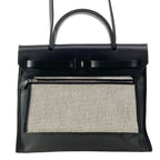 Hermes Handbag Herbag Zip PM Black Silver — view 3