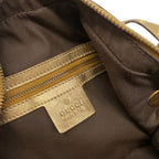 Gucci Shoulder Bag GG Pattern Beige Dark Brown Gold Tassel Leather — view 8